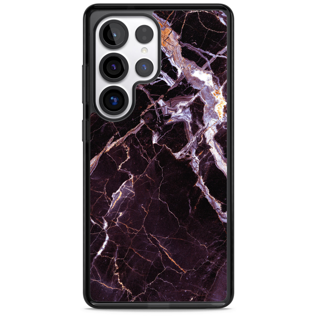 Black, Purple & Yellow shattered Marble