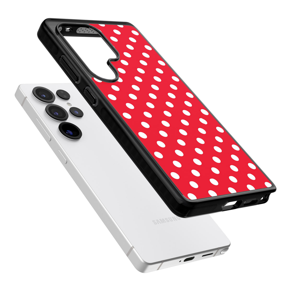 Designer Lava Red Polka Dot