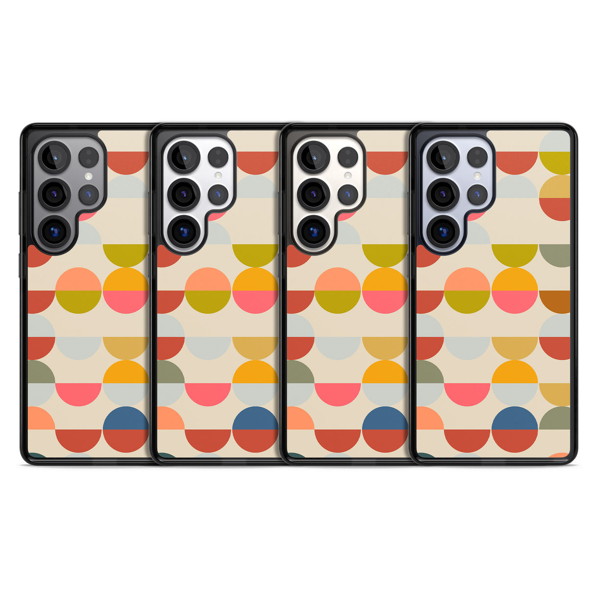 Abstract Retro Shapes: Colourful Circles