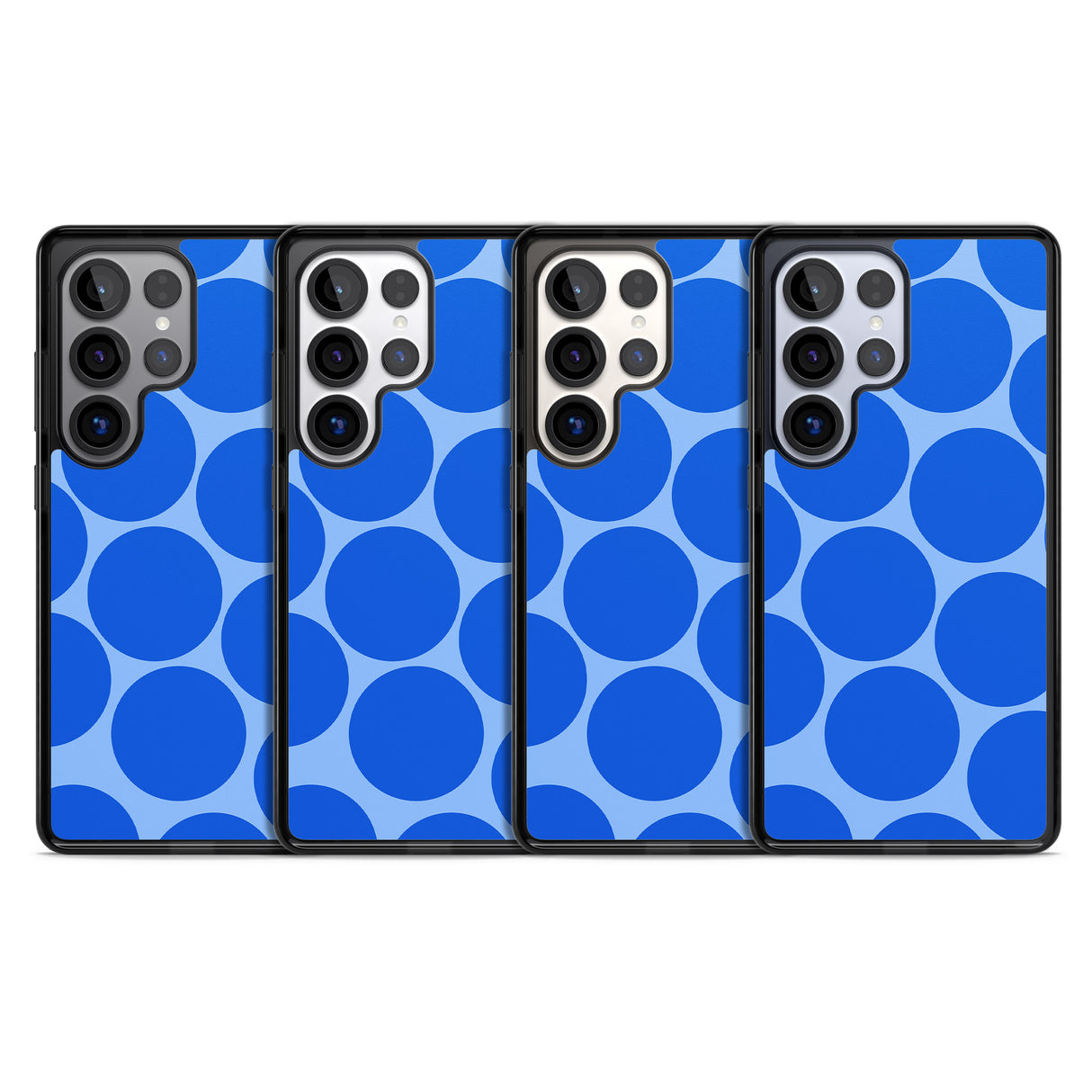 Abstract Retro Shapes: Blue Dots