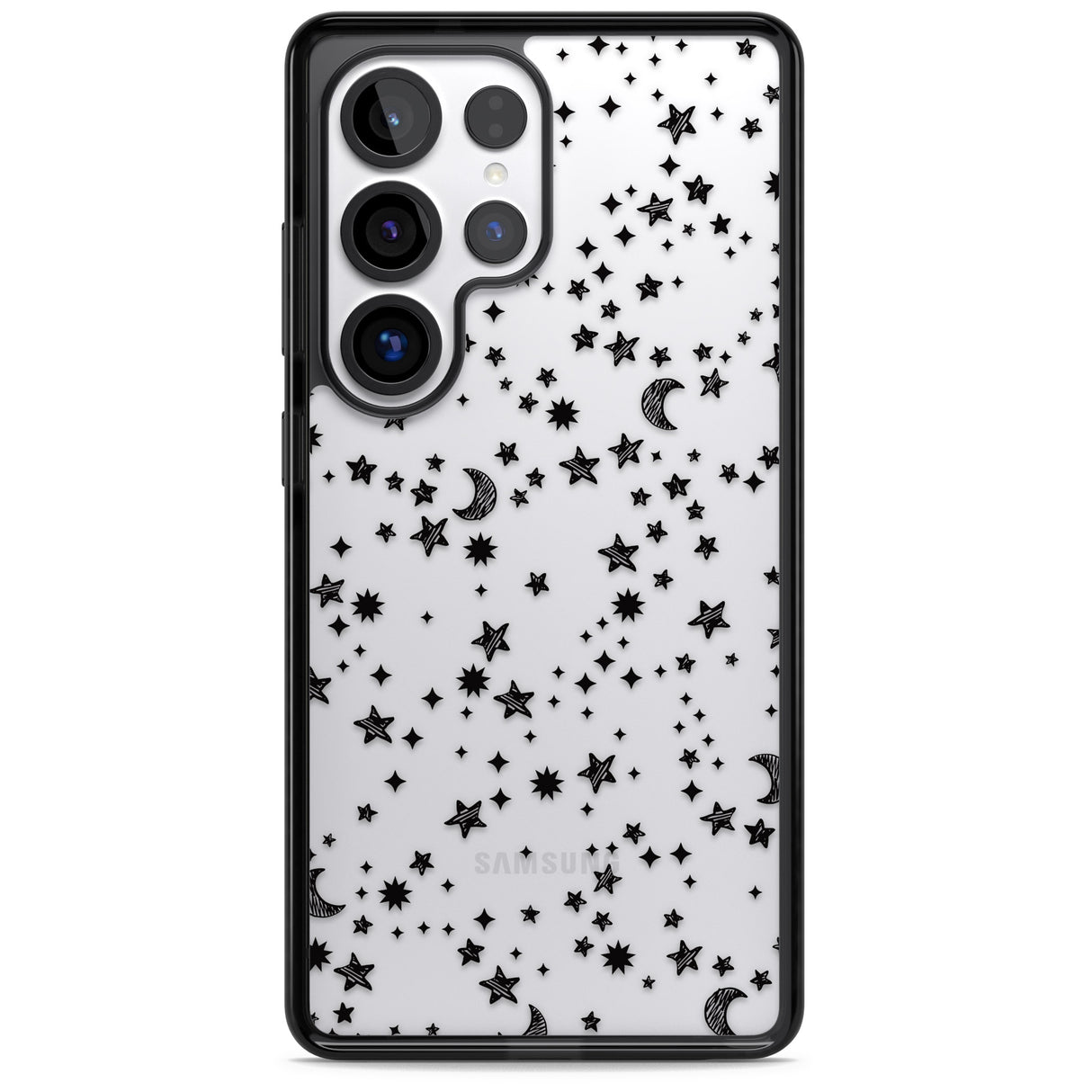 Black Cosmic Galaxy Pattern