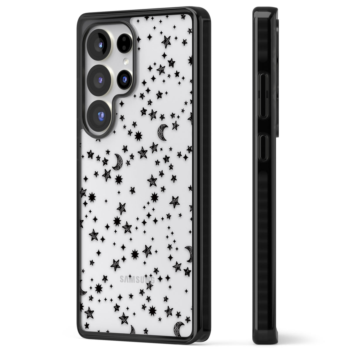 Black Cosmic Galaxy Pattern