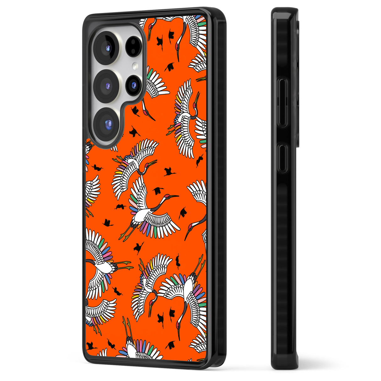 Colourful Crane Pattern (Orange)