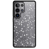 White Cosmic Galaxy Pattern