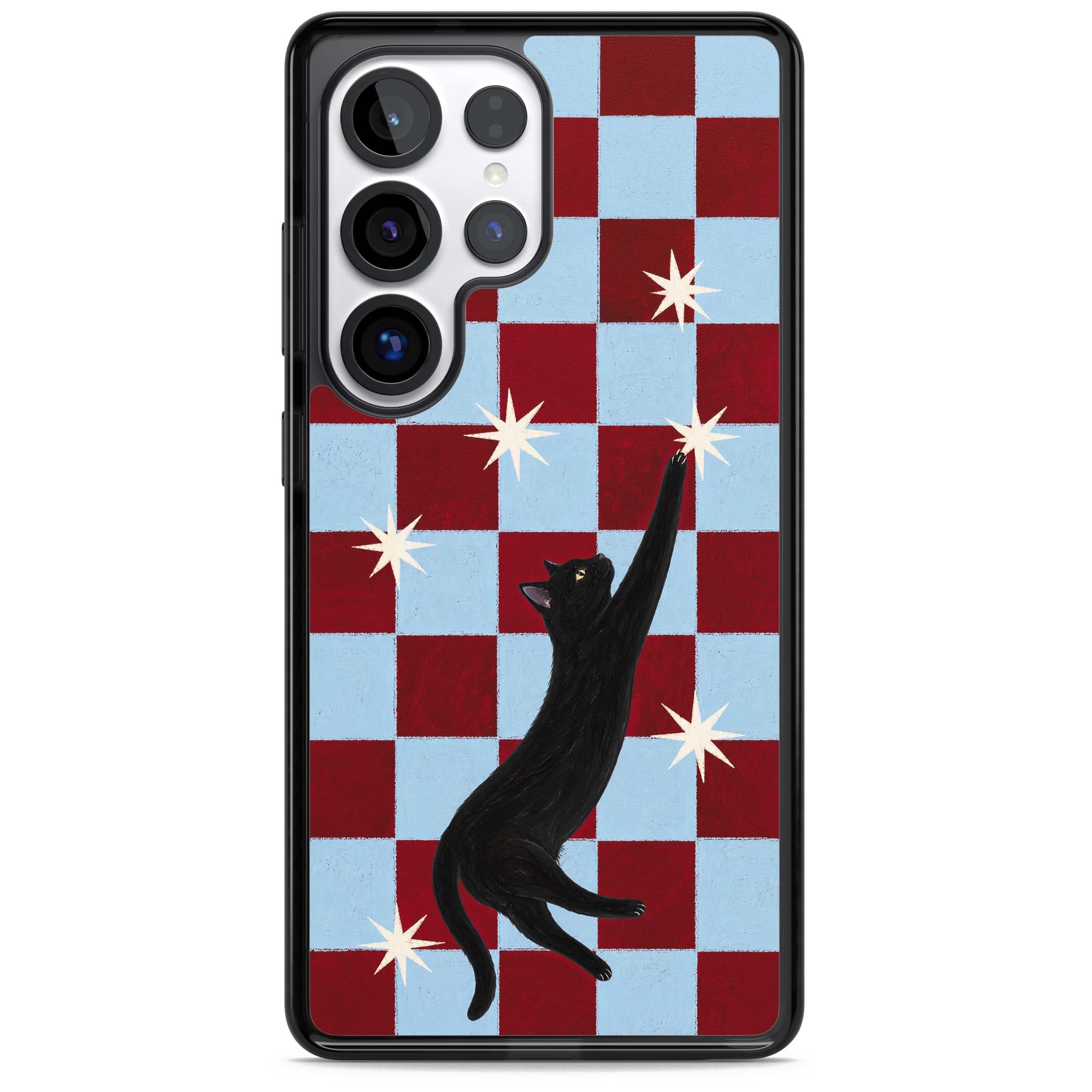 Starlit Kitty animals iPhone case | Black Impact case for Samsung Galaxy S25 Ultra
