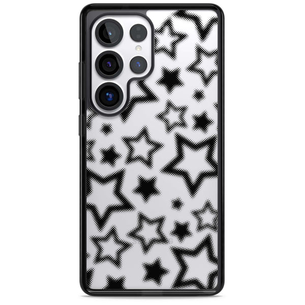 Black Halftone Stars (Clear)