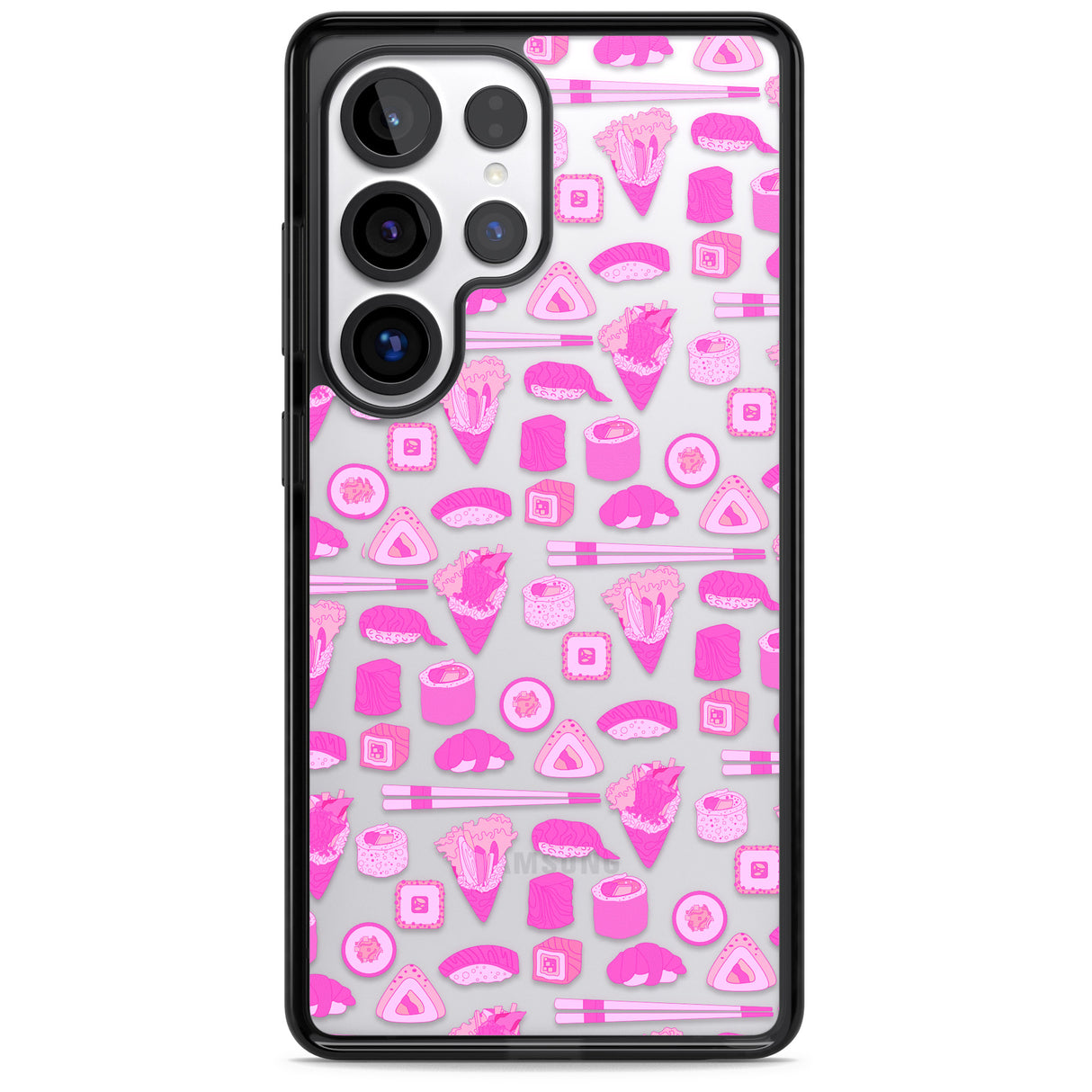 Bright Pink Sushi Pattern