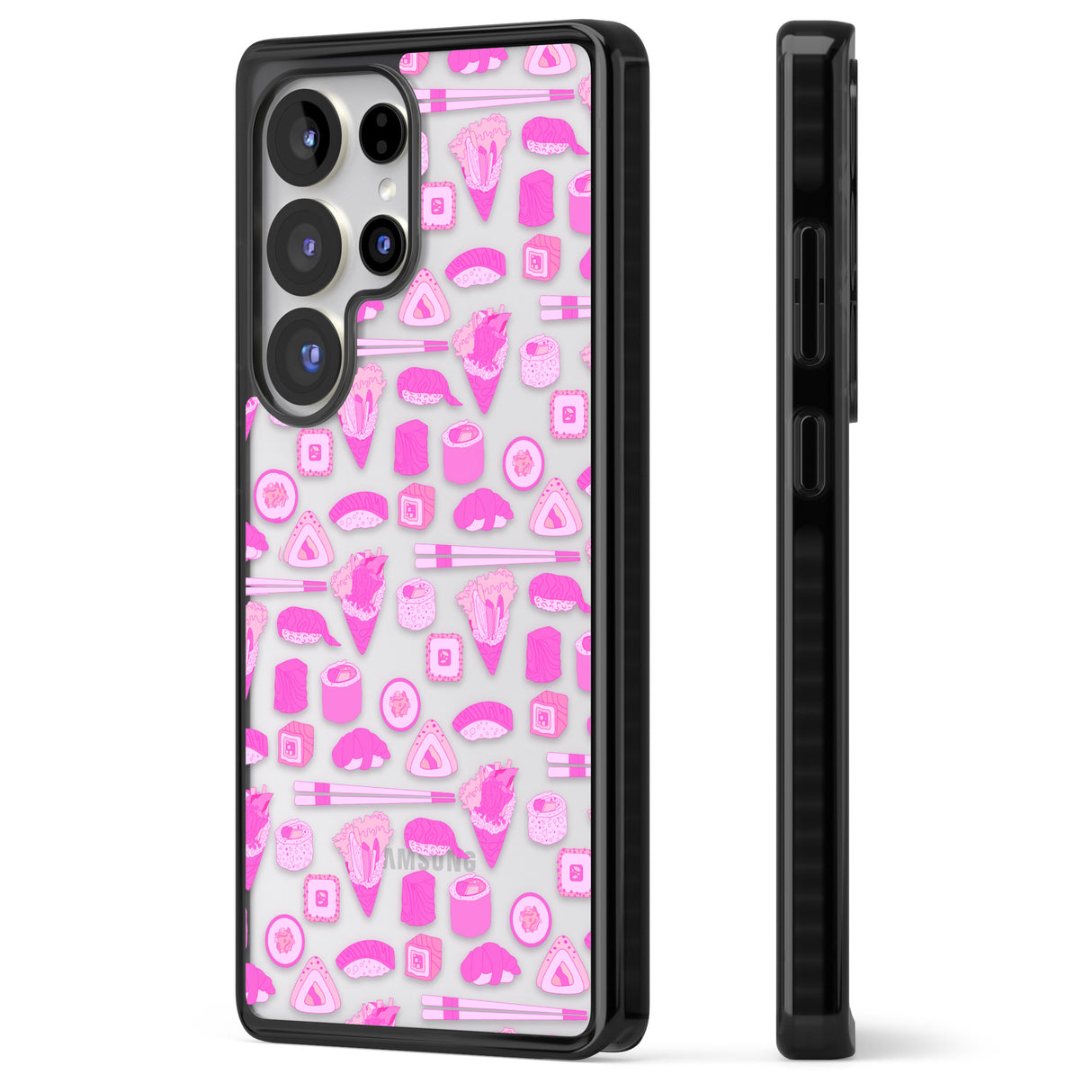 Bright Pink Sushi Pattern