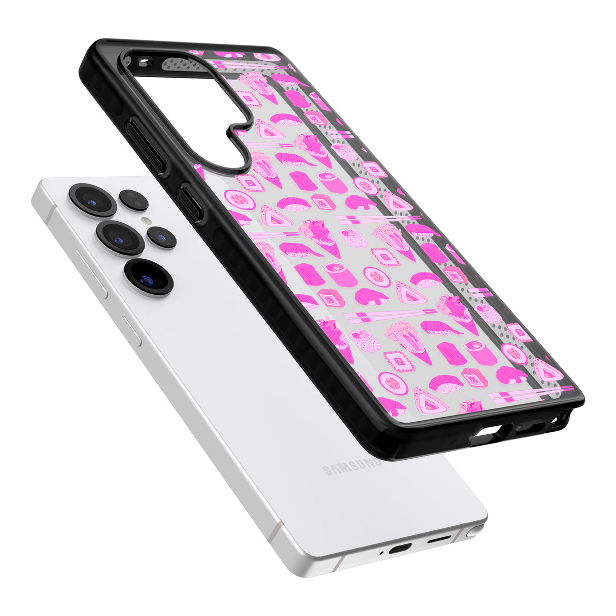 Bright Pink Sushi Pattern