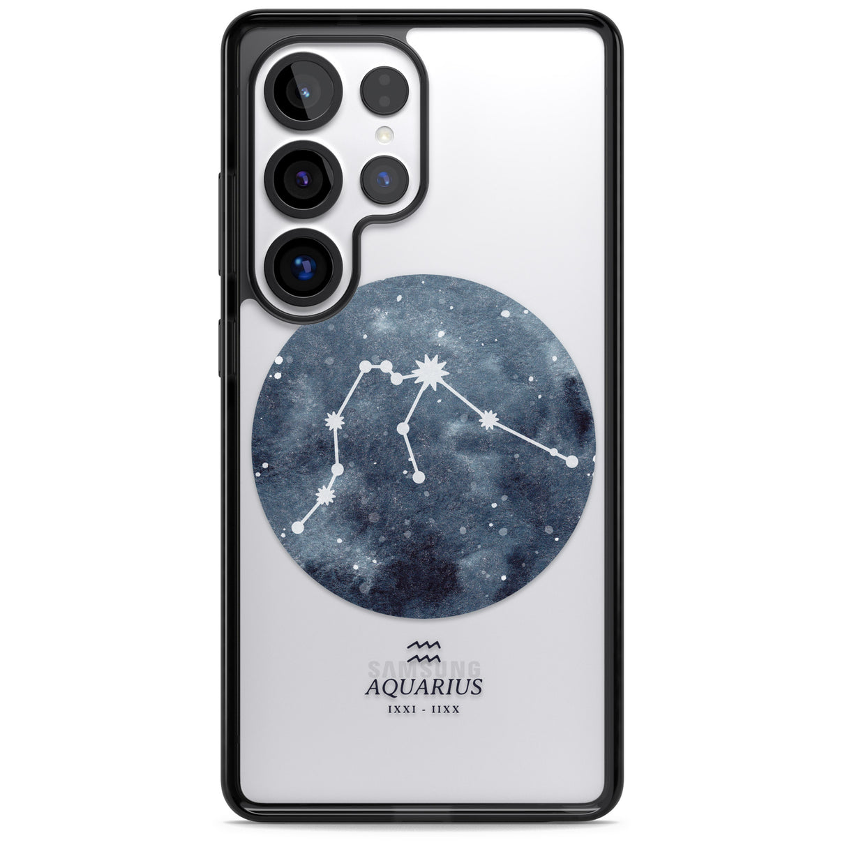 Aquarius Zodiac Transparent Design - Blue