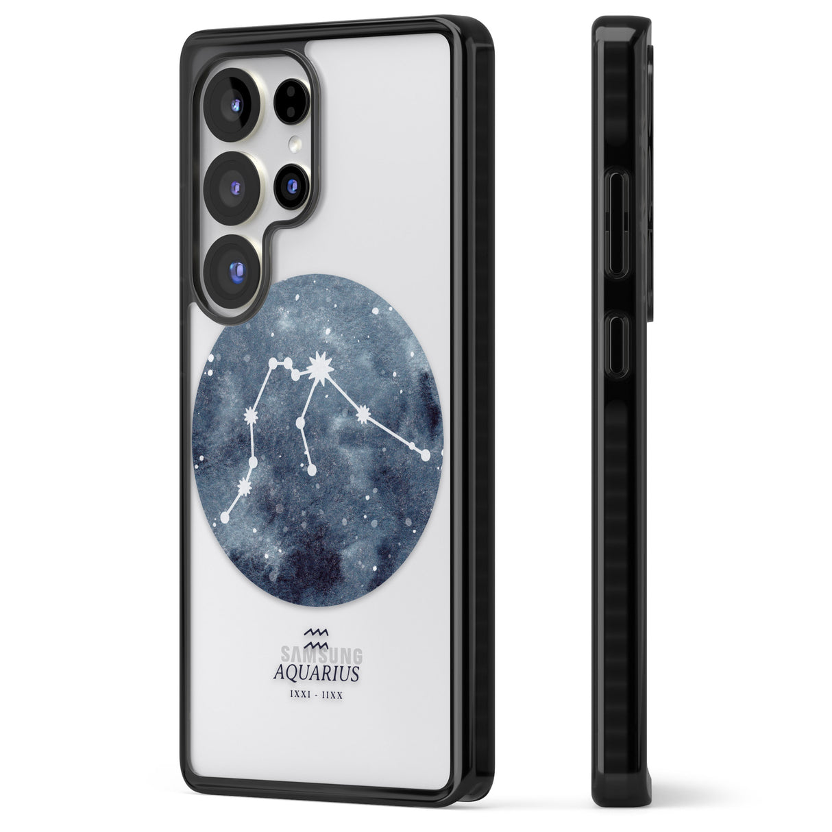 Aquarius Zodiac Transparent Design - Blue