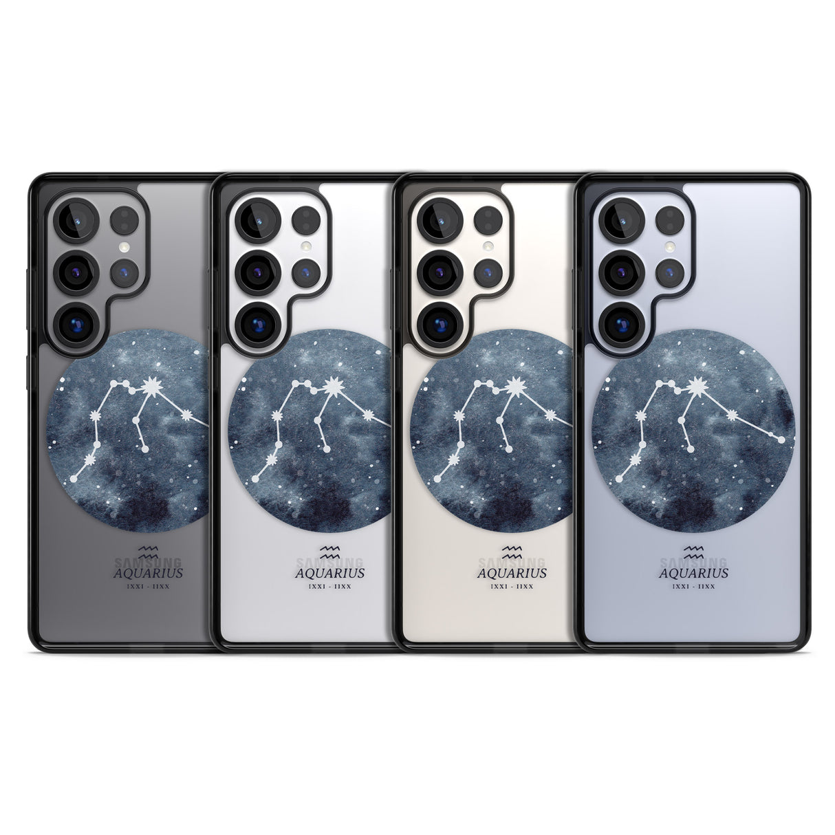Aquarius Zodiac Transparent Design - Blue