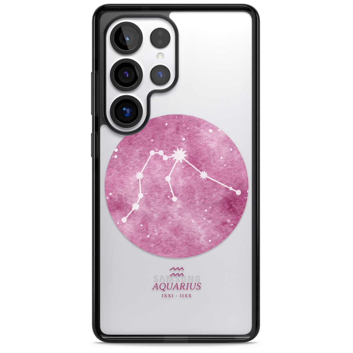 Aquarius Zodiac Transparent Design - Pink