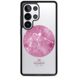 Aquarius Zodiac Transparent Design - Pink
