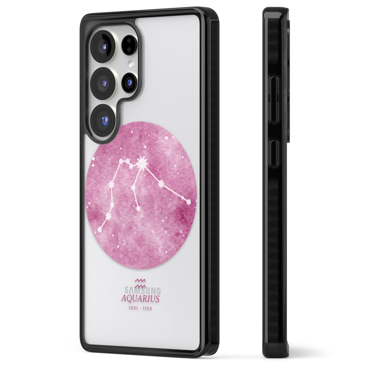 Aquarius Zodiac Transparent Design - Pink