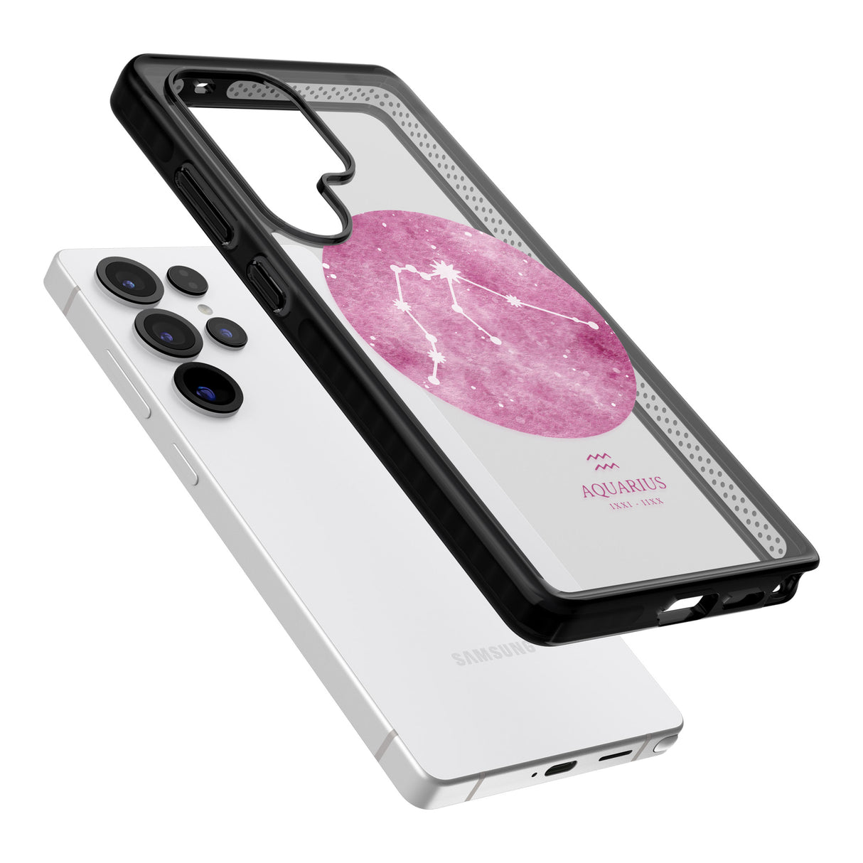 Aquarius Zodiac Transparent Design - Pink