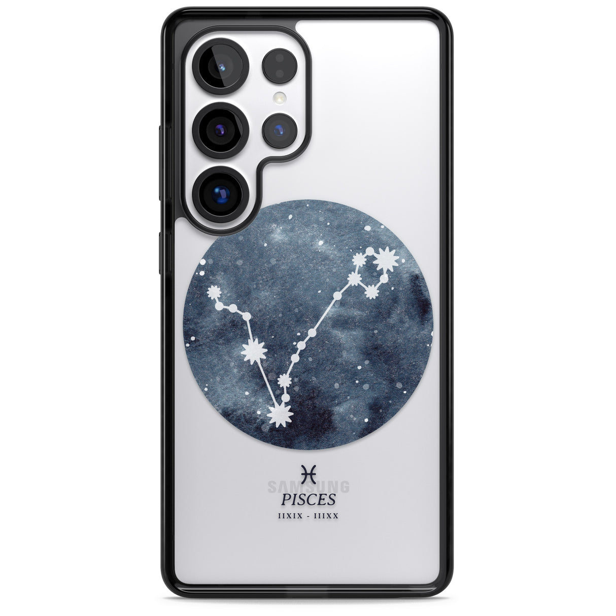 Pisces Zodiac Transparent Design - Blue
