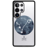 Pisces Zodiac Transparent Design - Blue