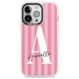 Personalised Pink on Pink Stripes Custom Phone Case iPhone 15 Pro Max / Magsafe Impact Case,iPhone 15 Plus / Magsafe Impact Case,iPhone 15 Pro / Magsafe Impact Case,iPhone 15 / Magsafe Impact Case Blanc Space