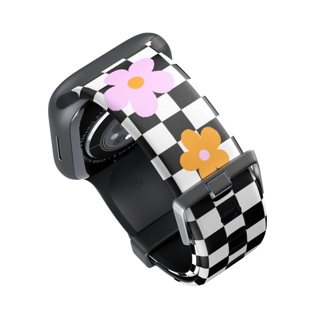 Checkered Blossom Apple Watch Strap - 38mm / 40mm / 41mm