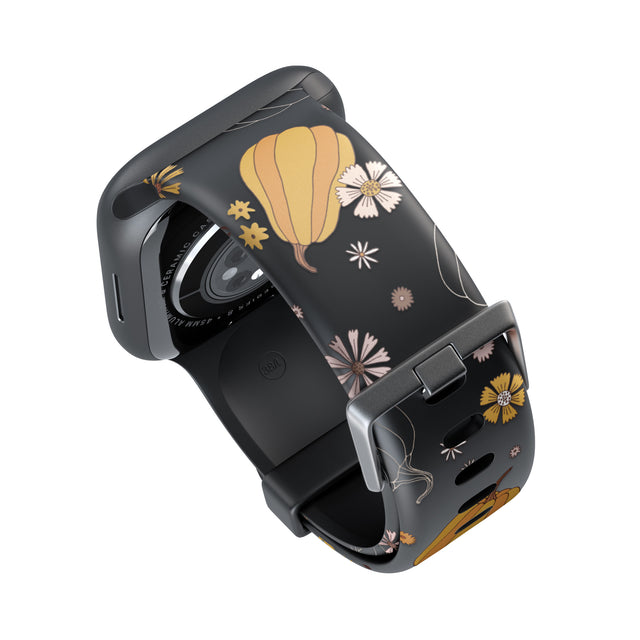 Halloween Pumpkins and Flowers Apple Watch Strap - 38mm / 40mm / 41mm