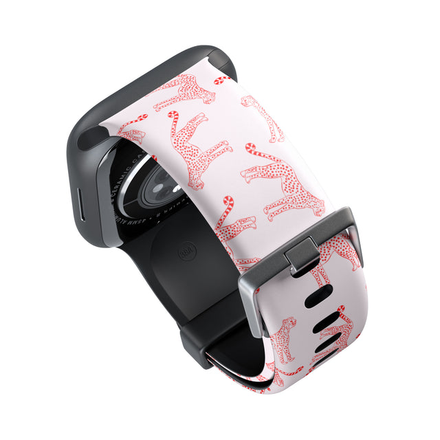 Red & Pink Cheetah Pattern Apple Watch Strap - 38mm / 40mm / 41mm