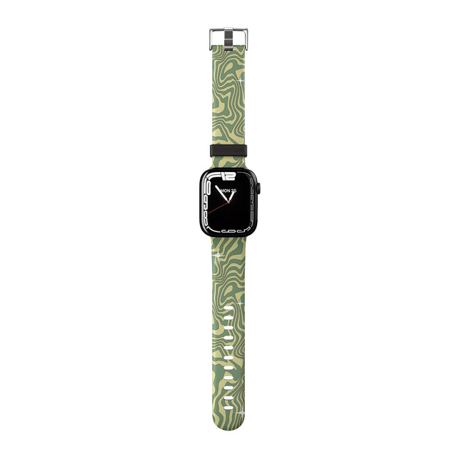 Green Abstract Wave Apple Watch Strap - 38mm / 40mm / 41mm