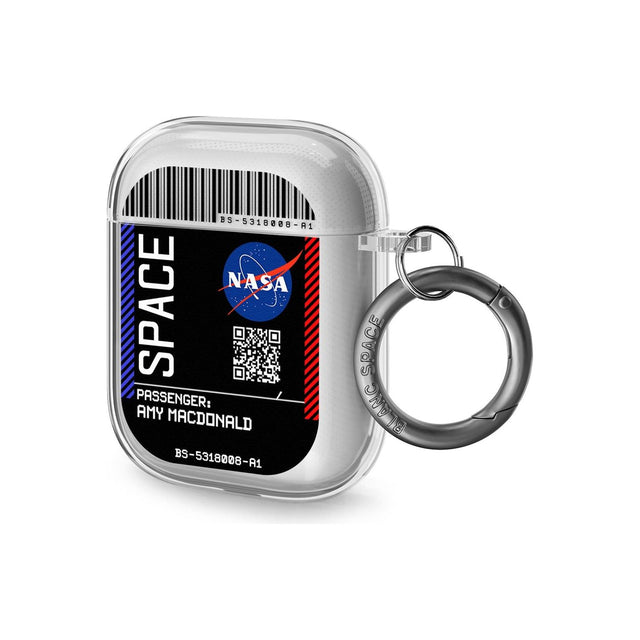 Personalised NASA Boarding Pass (Dark) AirPods Case (2nd Generation)