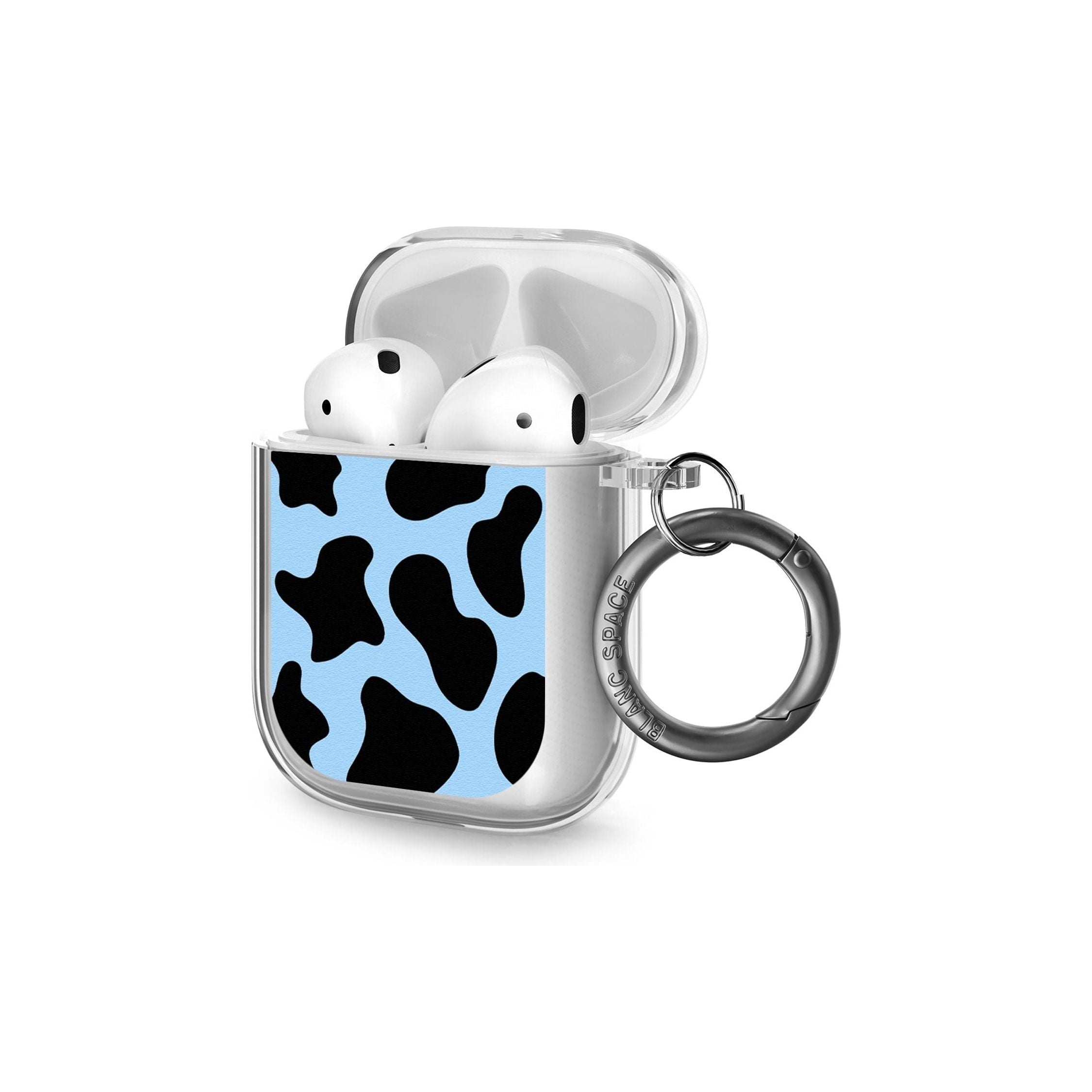 Blue and Black Cow Print AirPods Case (2nd Generation)