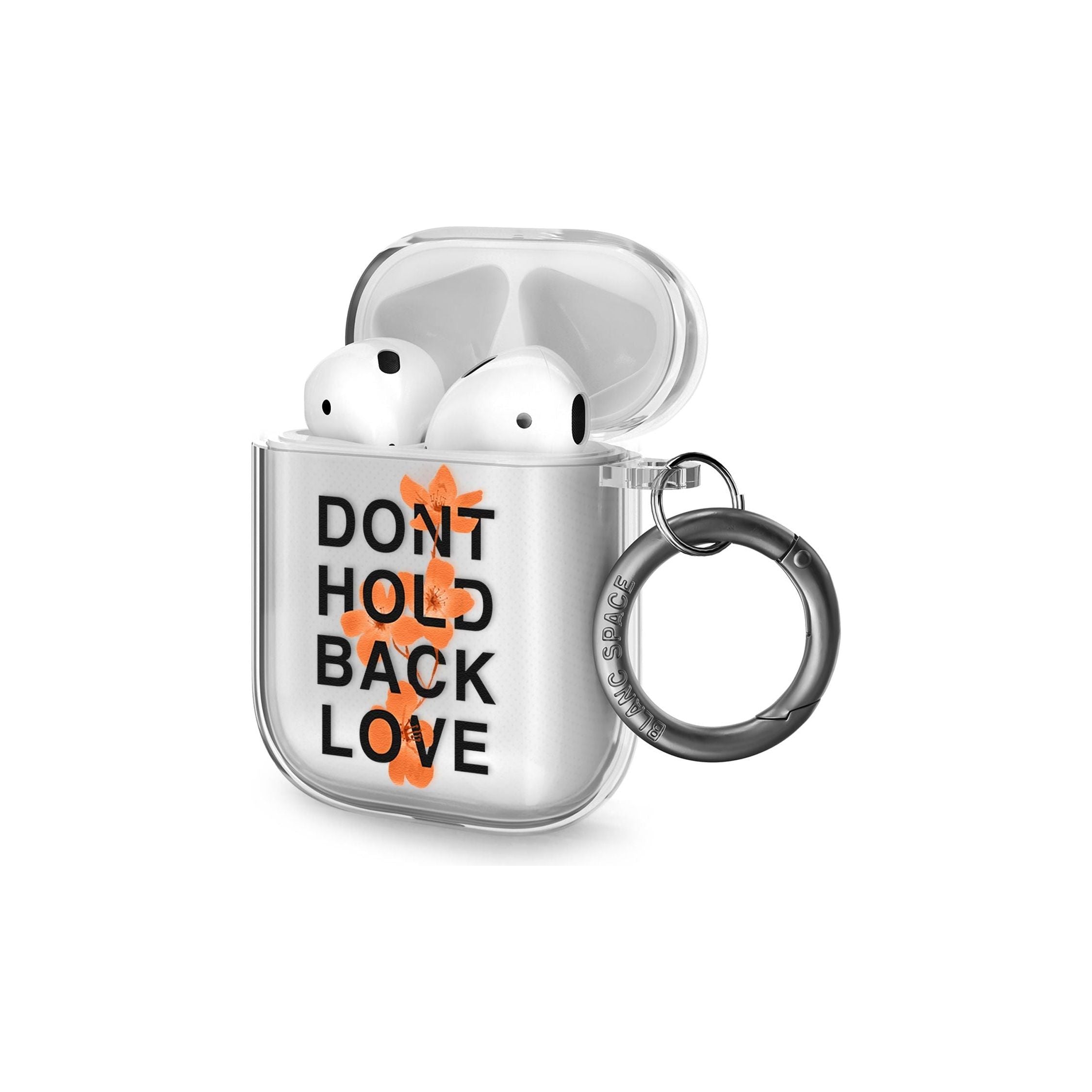 Don't Hold Back Love - Orange & Black AirPods Case (2nd Generation)
