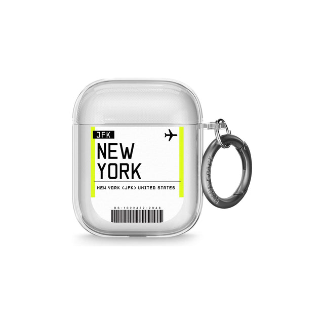 New York Boarding Pass Airpods Case (2nd Generation)