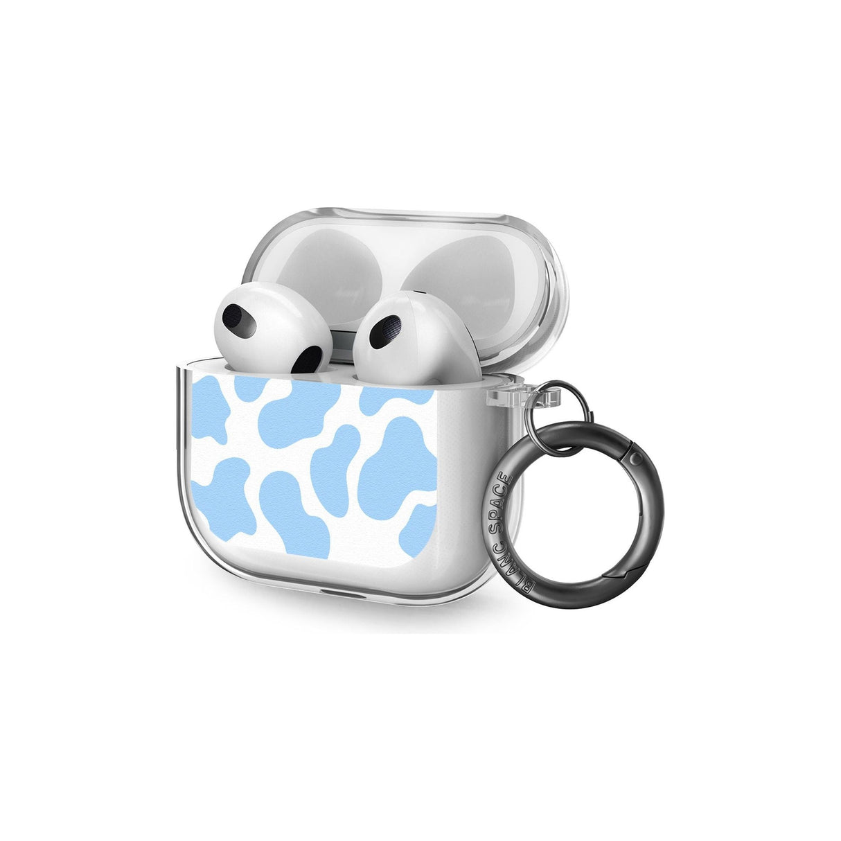 Blue and White Cow Print AirPods Case (3rd Generation)