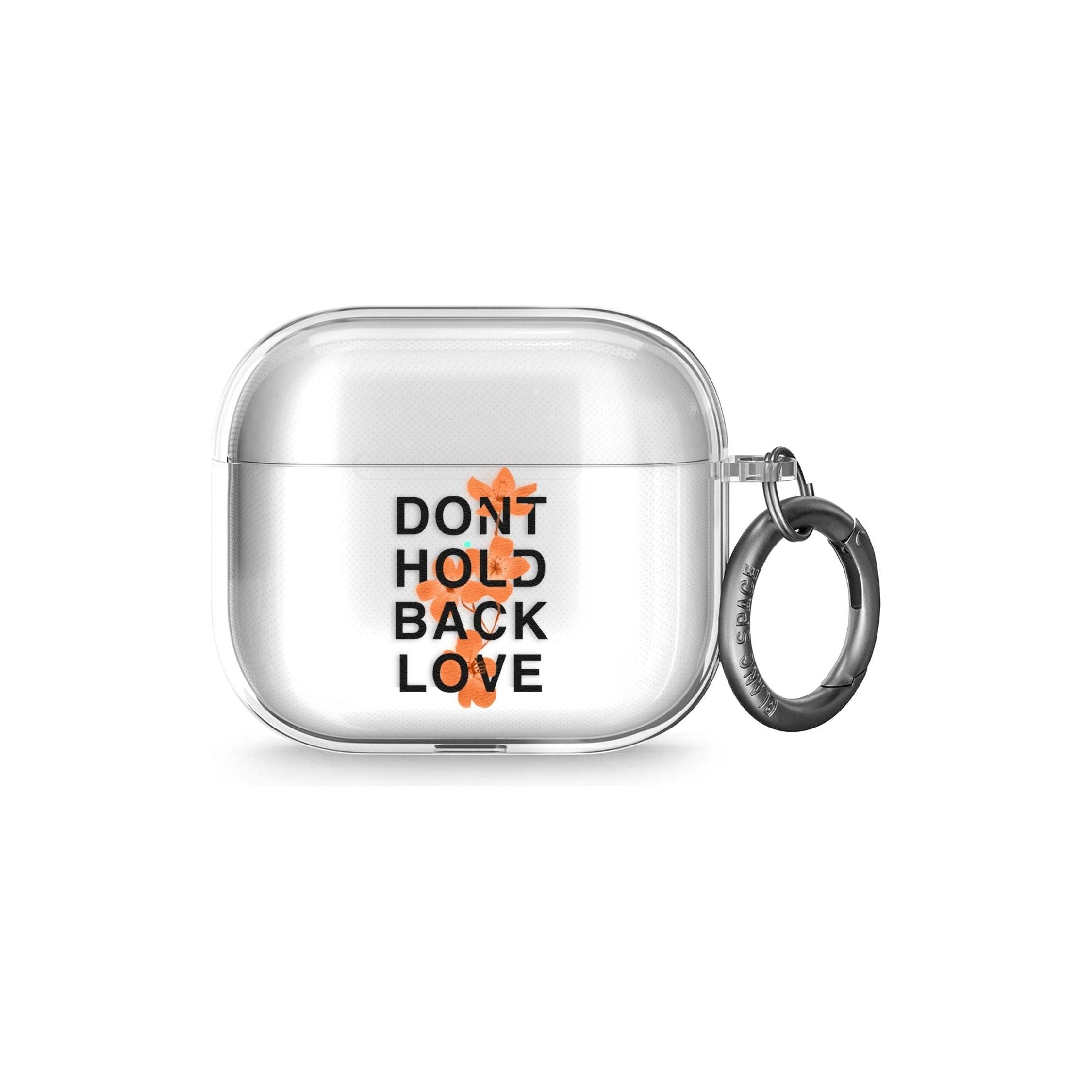 Don't Hold Back Love - Orange & Black AirPods Case (3rd Generation)