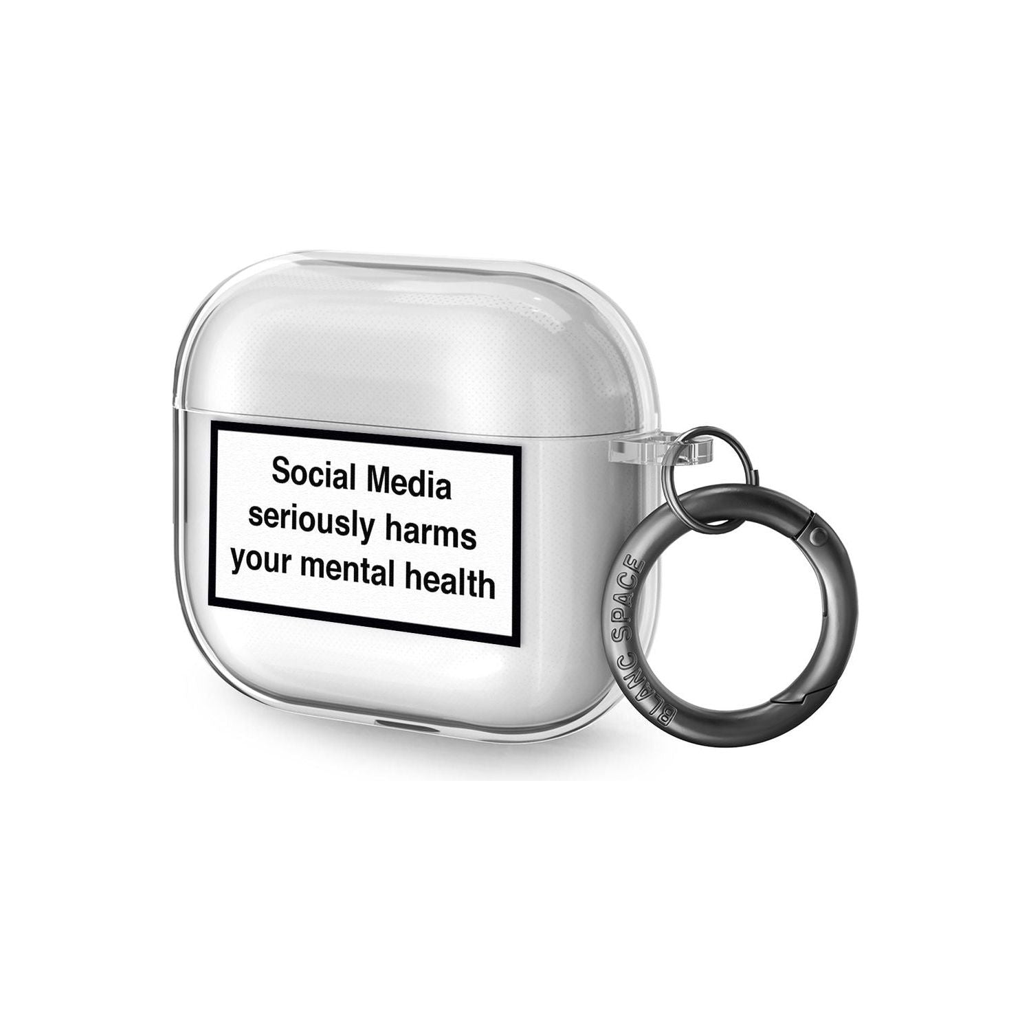 Social Media Harms Your Mental Health Airpod Case (3rd Generation)