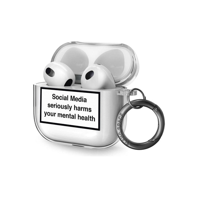Social Media Harms Your Mental Health Airpod Case (3rd Generation)