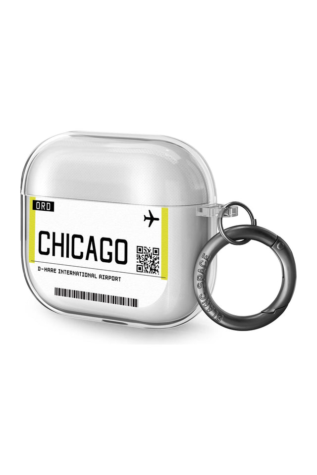 Chicago Boarding Pass Airpods Case (3rd Generation)