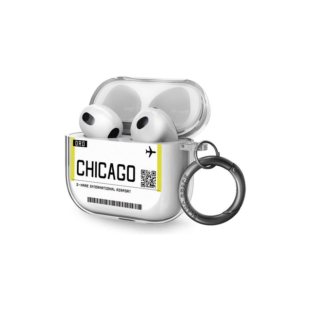 Chicago Boarding Pass Airpods Case (3rd Generation)
