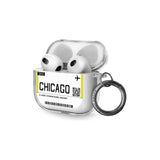 Chicago Boarding Pass Airpods Case (3rd Generation)