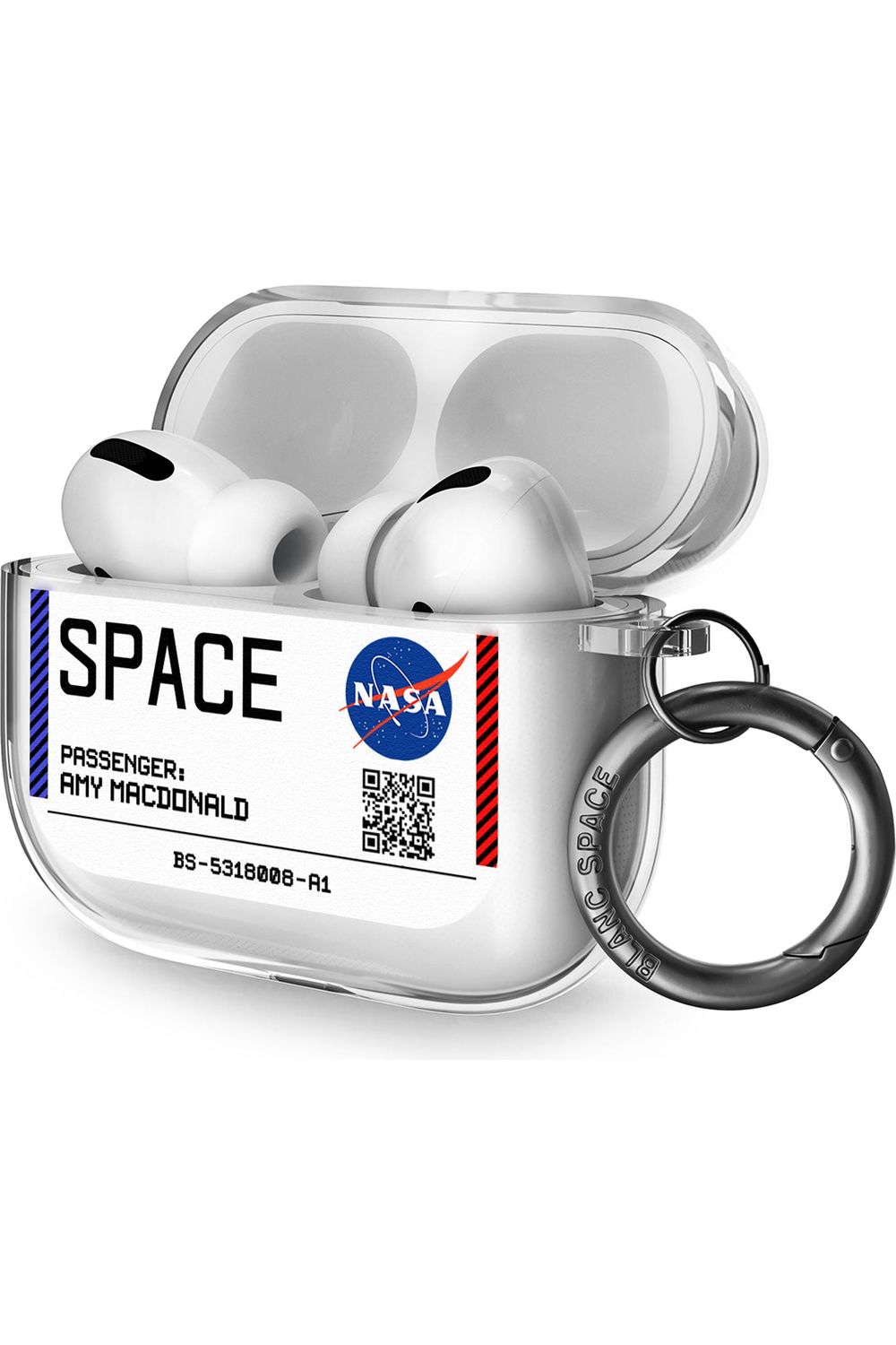 Personalised NASA Boarding Pass (Light) AirPods Pro Case