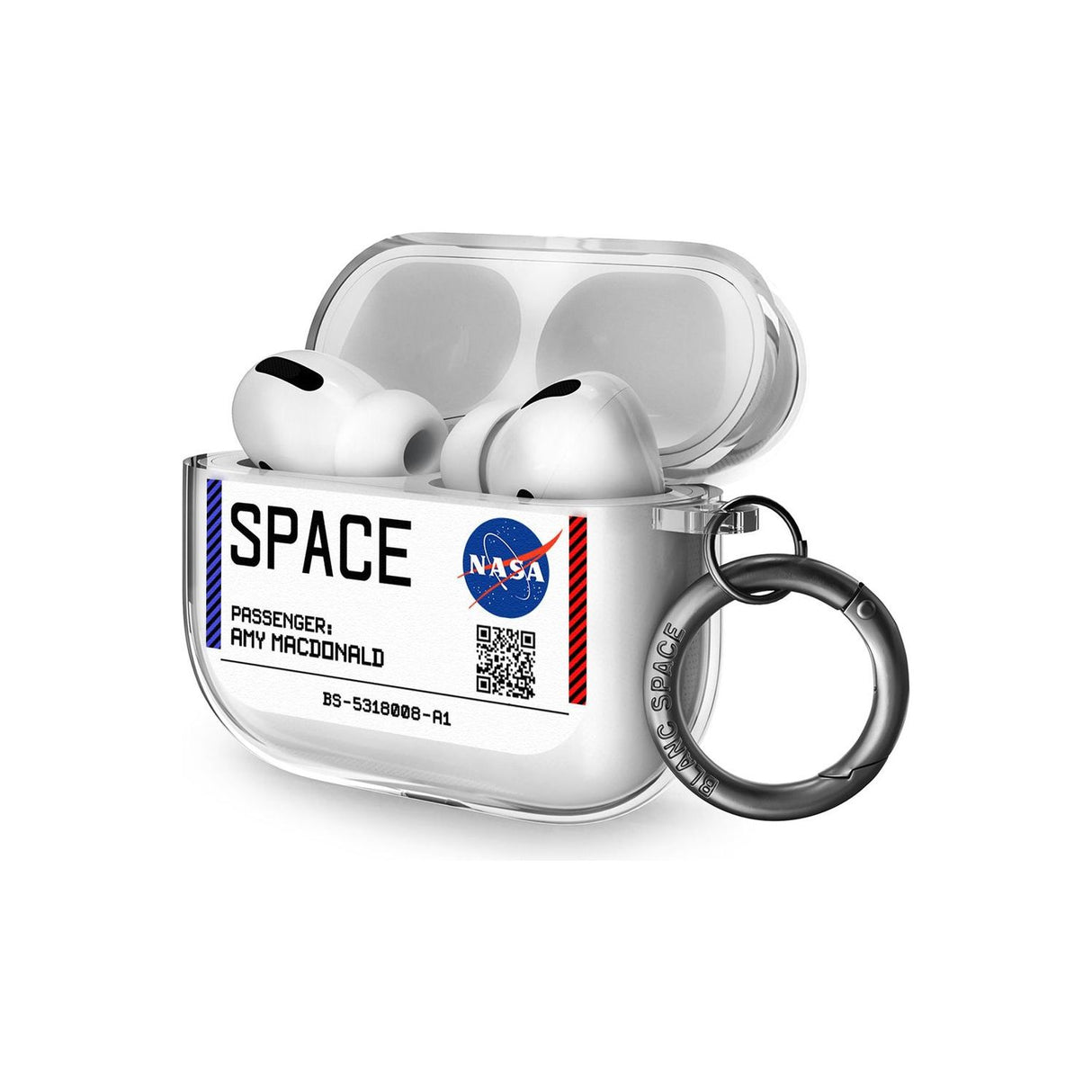 Personalised NASA Boarding Pass (Light) AirPods Pro Case