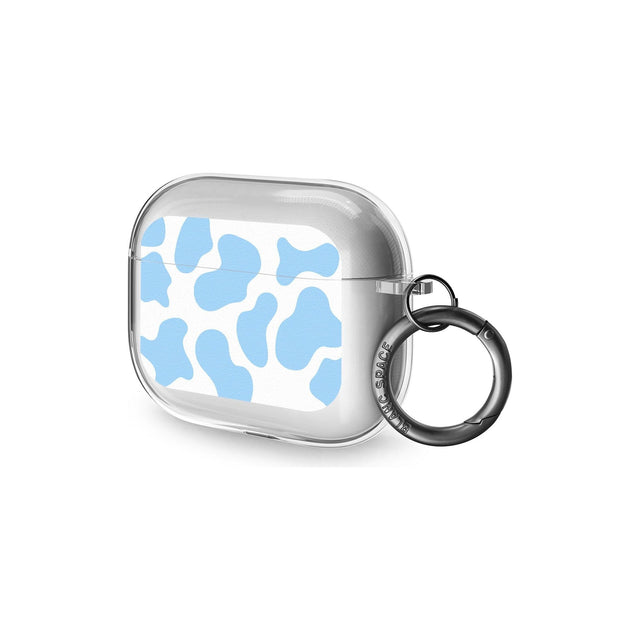 Blue and White Cow Print AirPods Pro Case