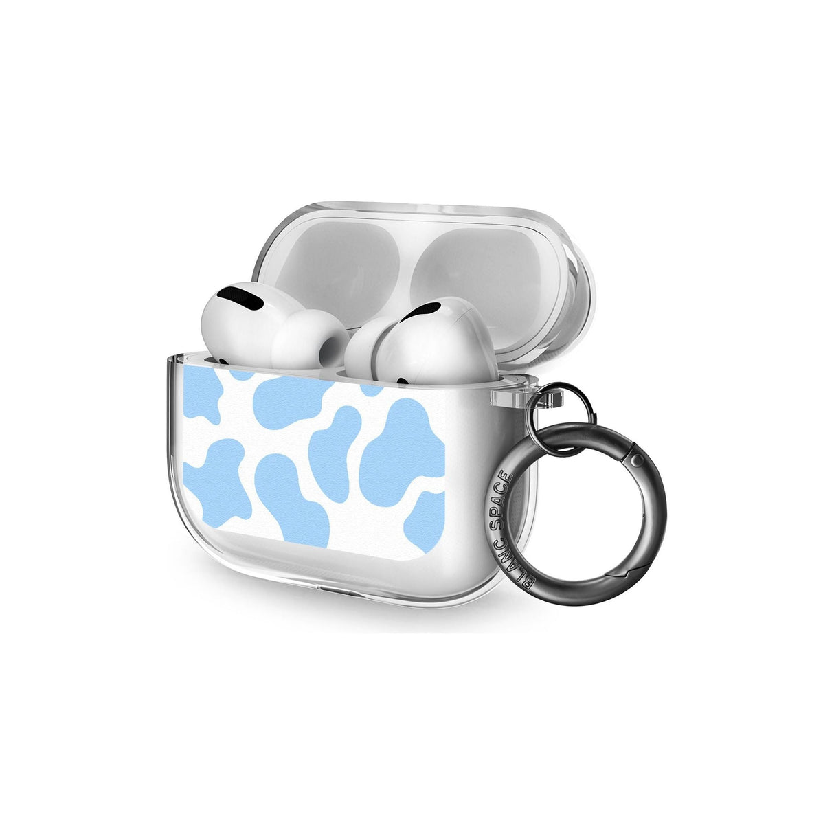 Blue and White Cow Print AirPods Pro Case