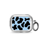 Blue and Black Cow Print AirPods Pro Case