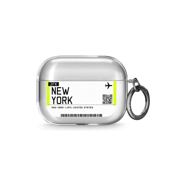 New York Boarding Pass Airpods Pro Case
