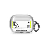 New York Boarding Pass Airpods Pro Case