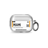 Miami Boarding Pass Airpods Pro Case