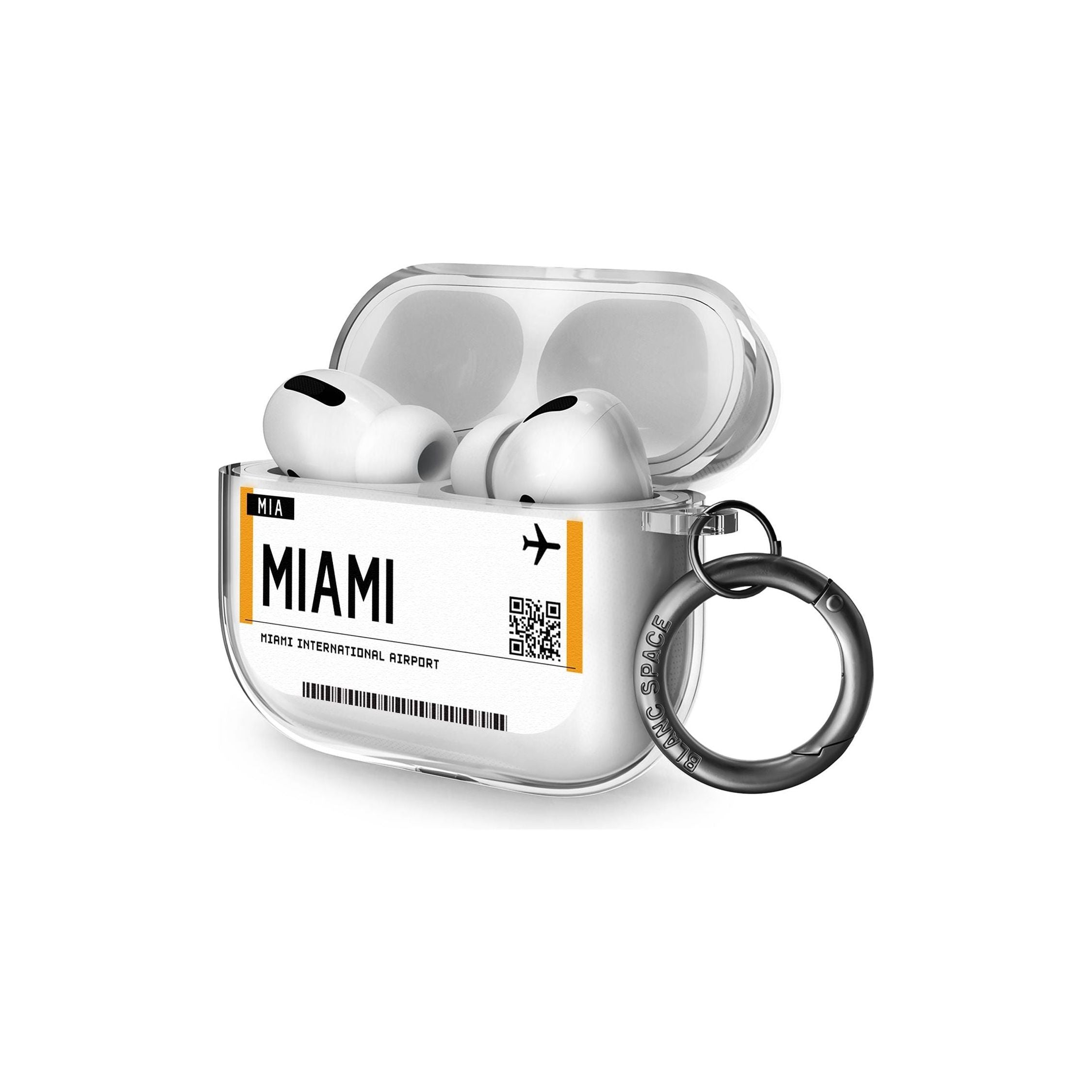 Miami Boarding Pass Airpods Pro Case