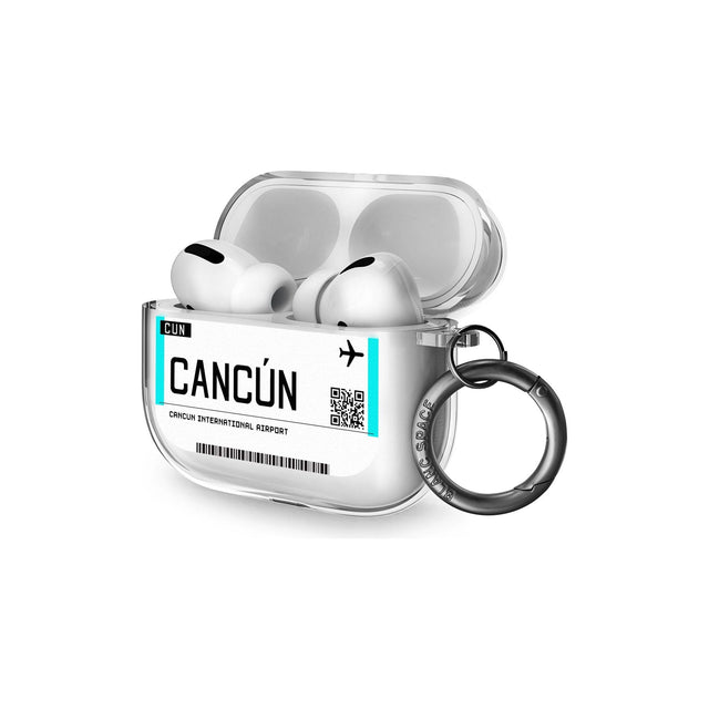 Cancun Boarding Pass Airpods Pro Case