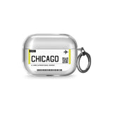 Chicago Boarding Pass Airpods Pro Case