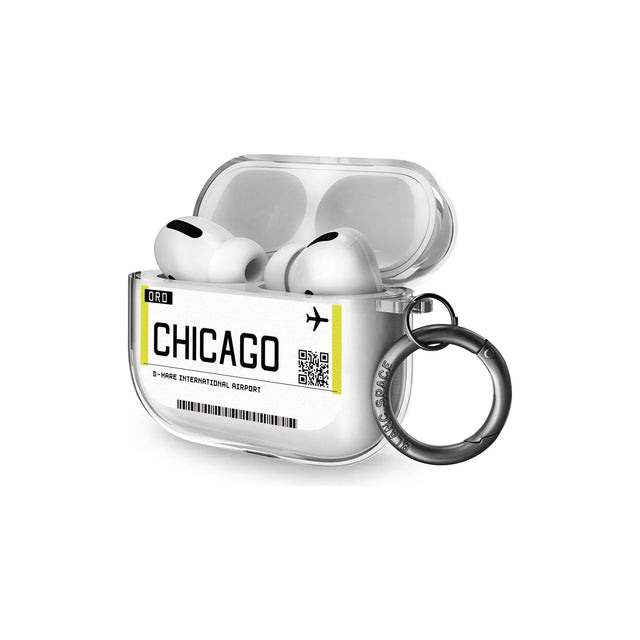 Chicago Boarding Pass Airpods Pro Case